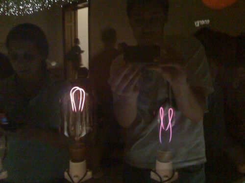 lightbulb Historical light bulbs on display at the Huntington Library